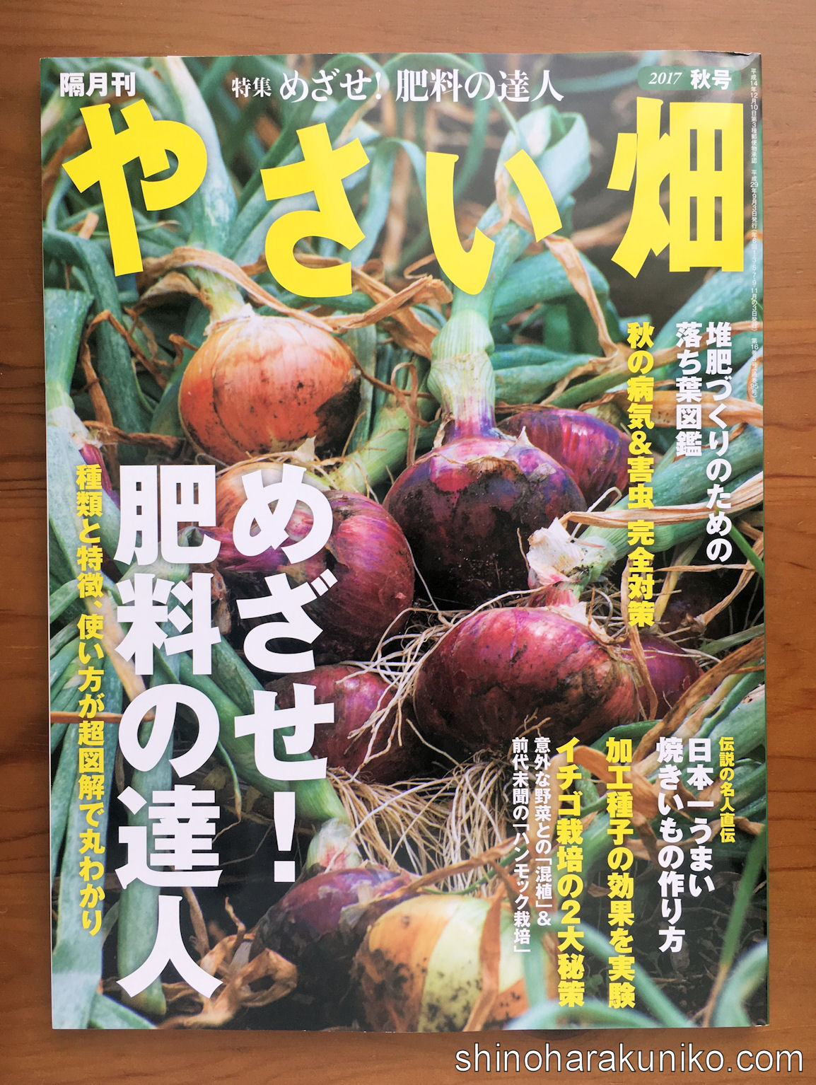 執筆記事 No 1菜園雑誌 やさい畑 17秋号で横浜市の苅部博之さんをご紹介